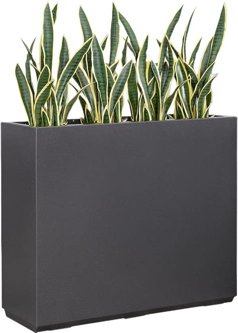 metal divider planter box|Amazon.com : Wallowa Metallic Heavy Planter for Outdoor Plants .